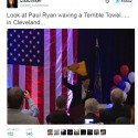 PAUL RYAN WAVES A TERRIBLE TOWEL…. IN CLEVELAND!